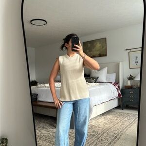 Madewell cream sleeveless knit sweater